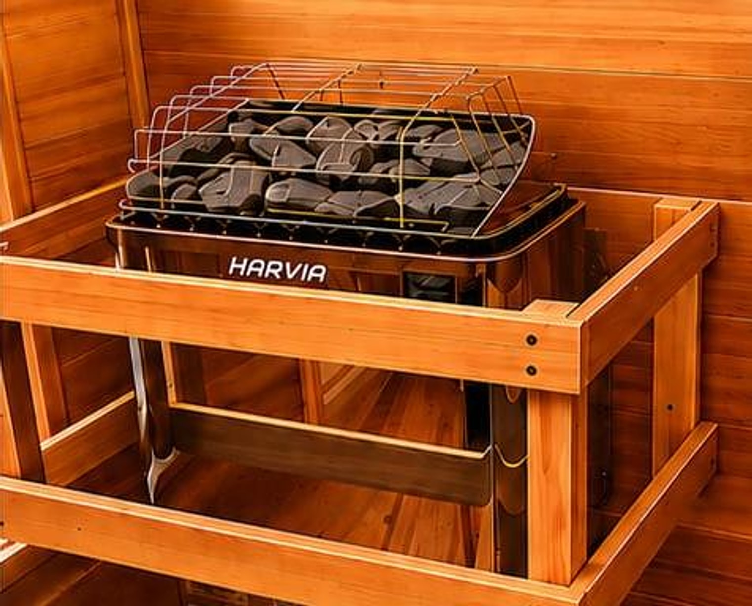 Sauna bath heater installation